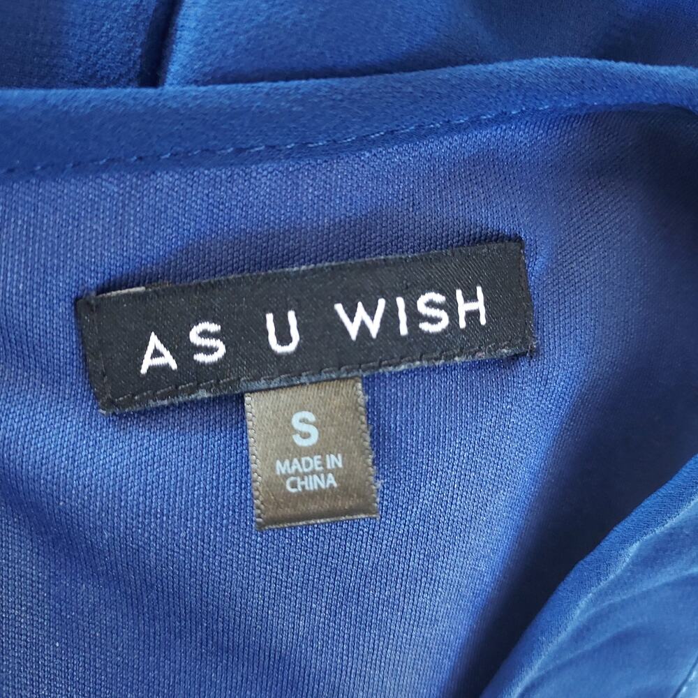 As U Wish Royal Blue Shift Dress Size Small - Picture 11 of 13